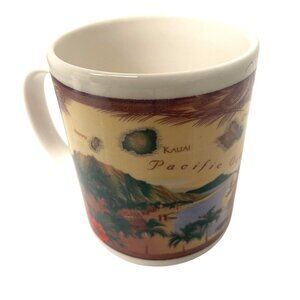 Vintage‎ Hawaii Islands Compass Rose Collector Ceramic Coffee Mug